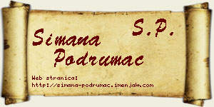 Simana Podrumac vizit kartica